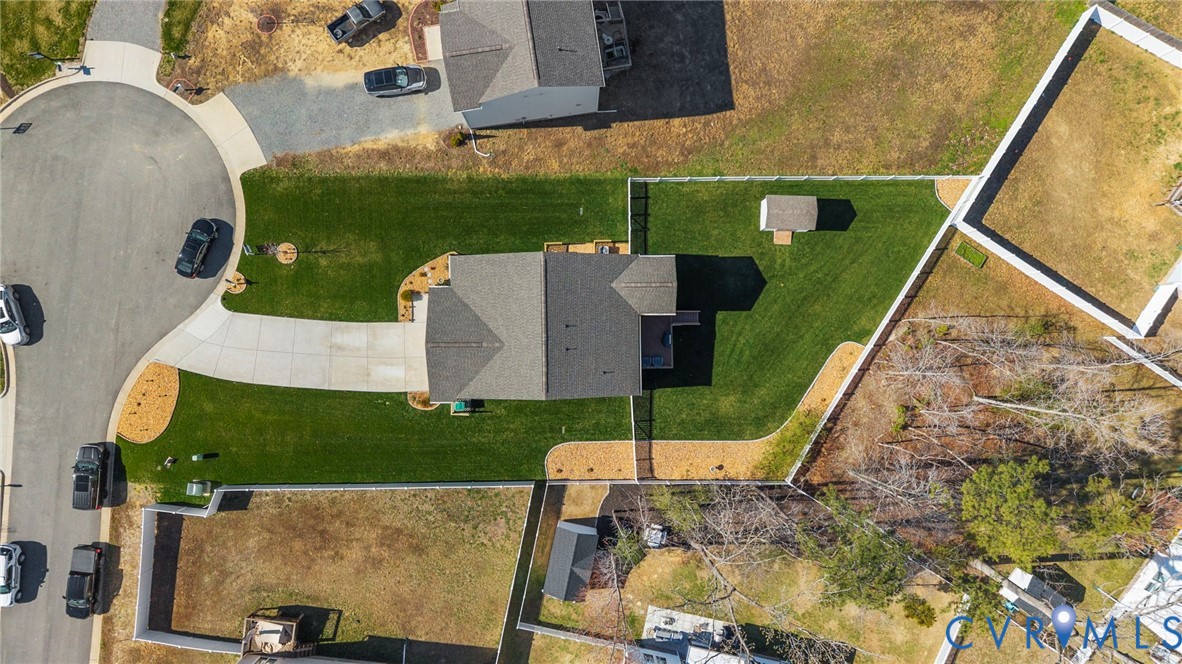 48 James Court Aylett, VA 23009 - Photo 27 of 30 an aerial view of a house with a swimming pool
