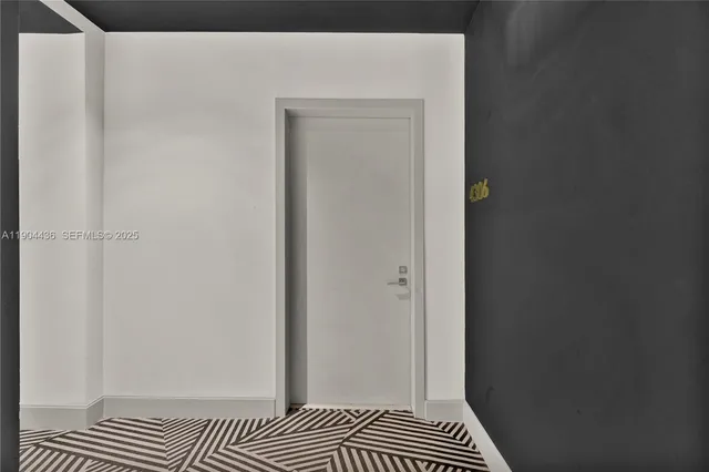 a view of space with bathroom