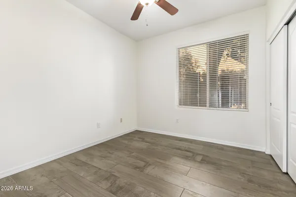 an empty room with a window