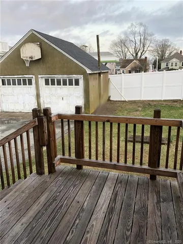 a view of wooden deck