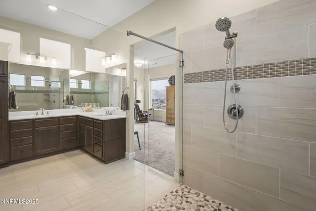 a view of door with a house