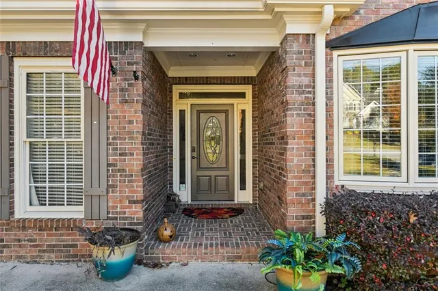 a front view of a house