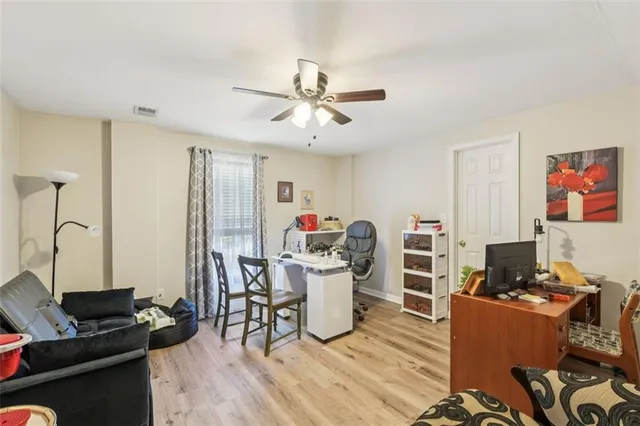 an aerial view of a city