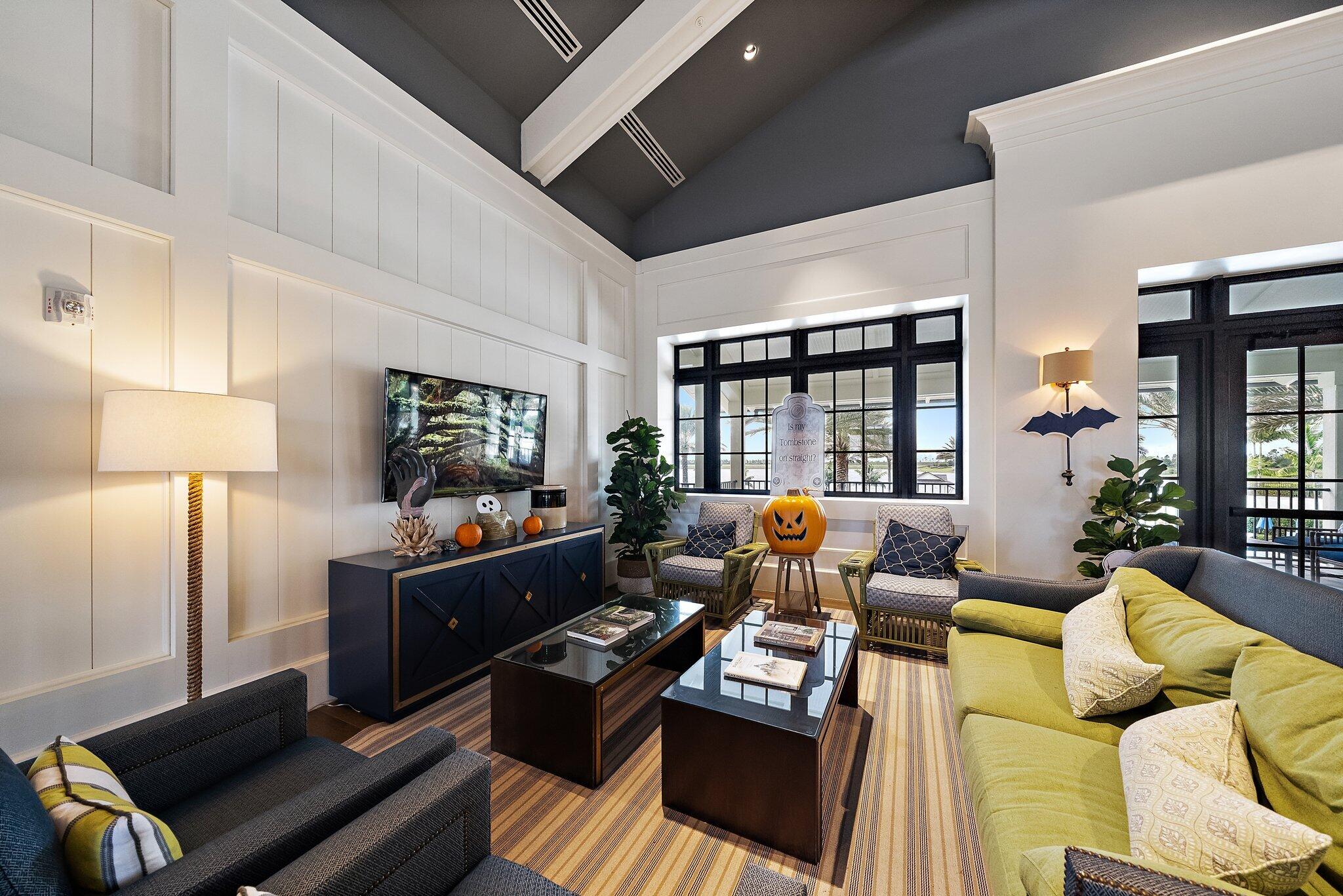 19540 Wheelbarrow Bend Loxahatchee, FL 33470 - Photo 41 of 54 a living room with furniture fireplace and a large window