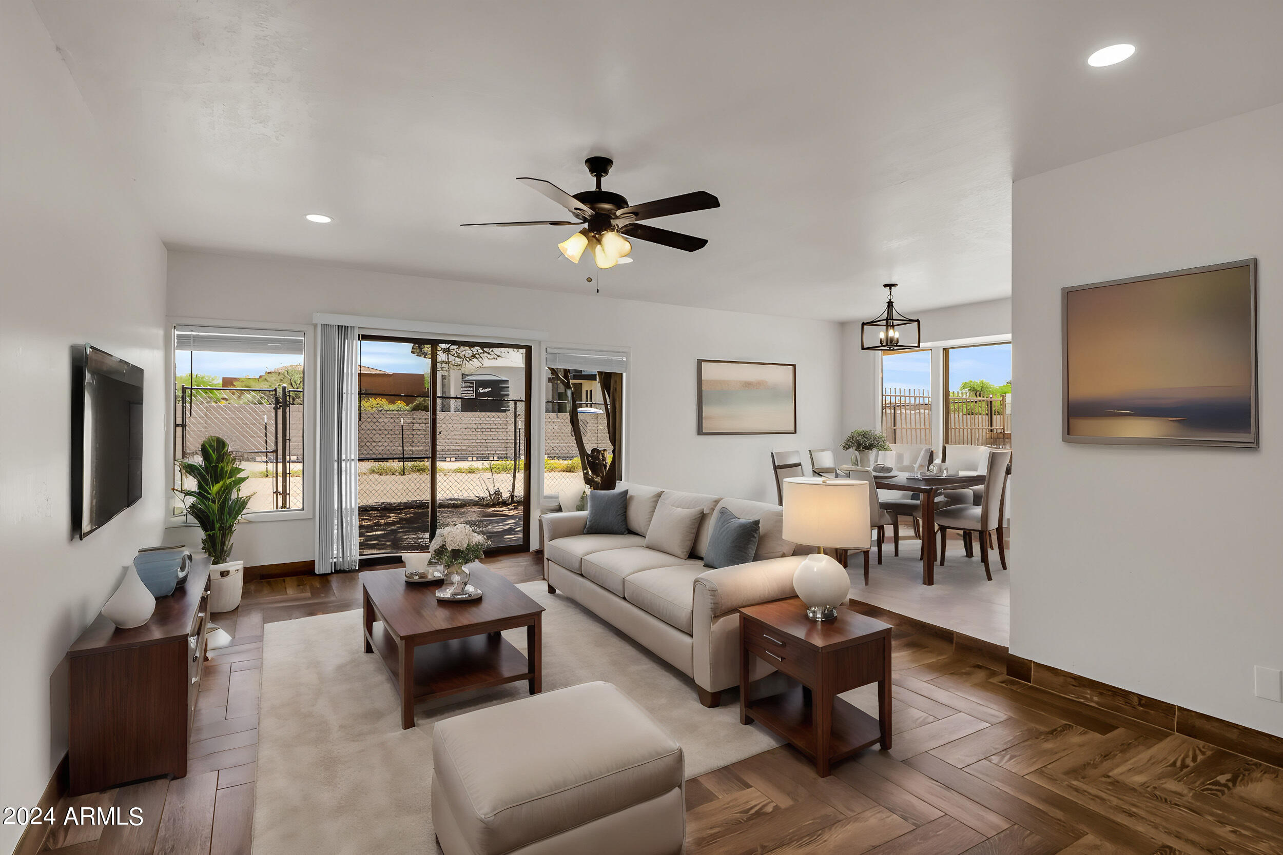 6715 East Peak View Road Cave Creek, AZ 85331 - Photo 7 of 23 Living Room Virtual Staging