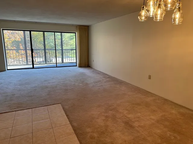 a view of a large window with a balcony
