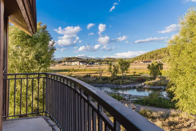 a view of ocean from a balcony