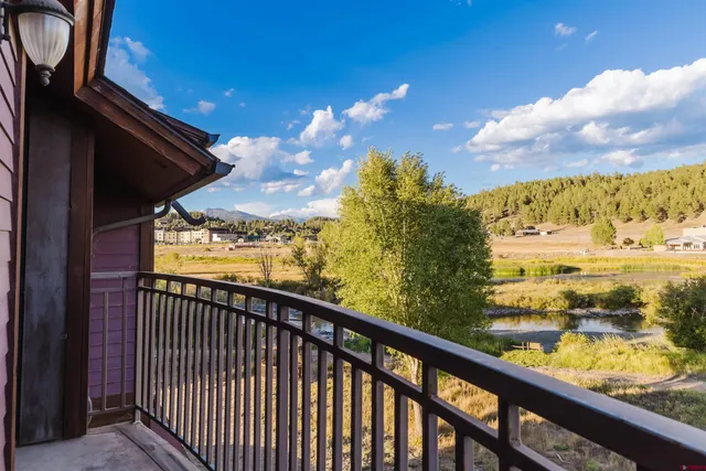a view of city from a balcony