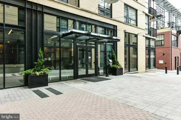 a view of a building along the street