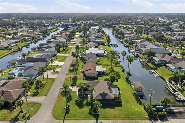 an aerial view of multiple house