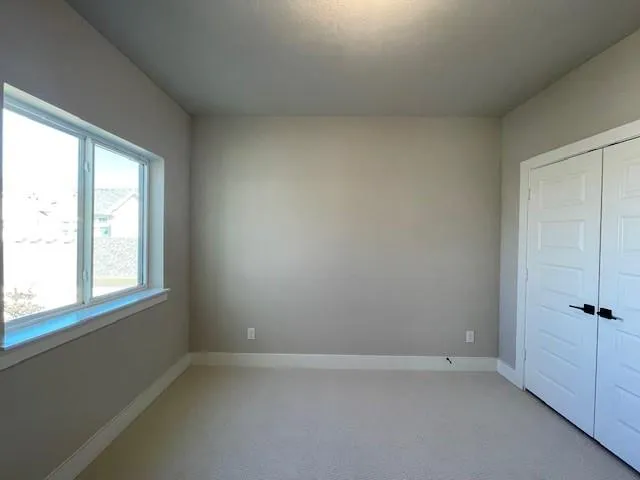 an empty room with a window