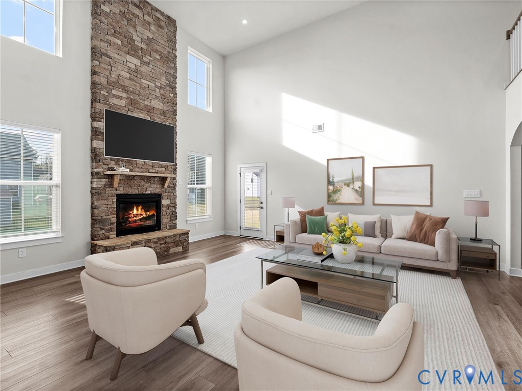 12029 Almer Lane Chester, VA 23836 - Photo 14 of 50 a living room with fireplace furniture and a fireplace