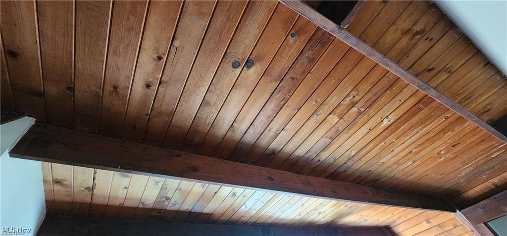 6699 Howard Road Williamsfield, OH 44093 - Photo 26 of 31 Room details with wooden ceiling and beam ceiling