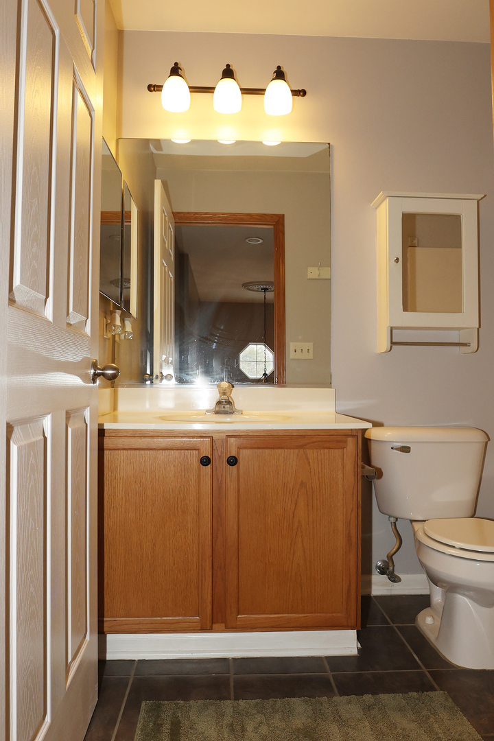 1675 Kautz Road Aurora, IL 60504 - Photo 24 of 57 a bathroom with a sink a toilet and mirror