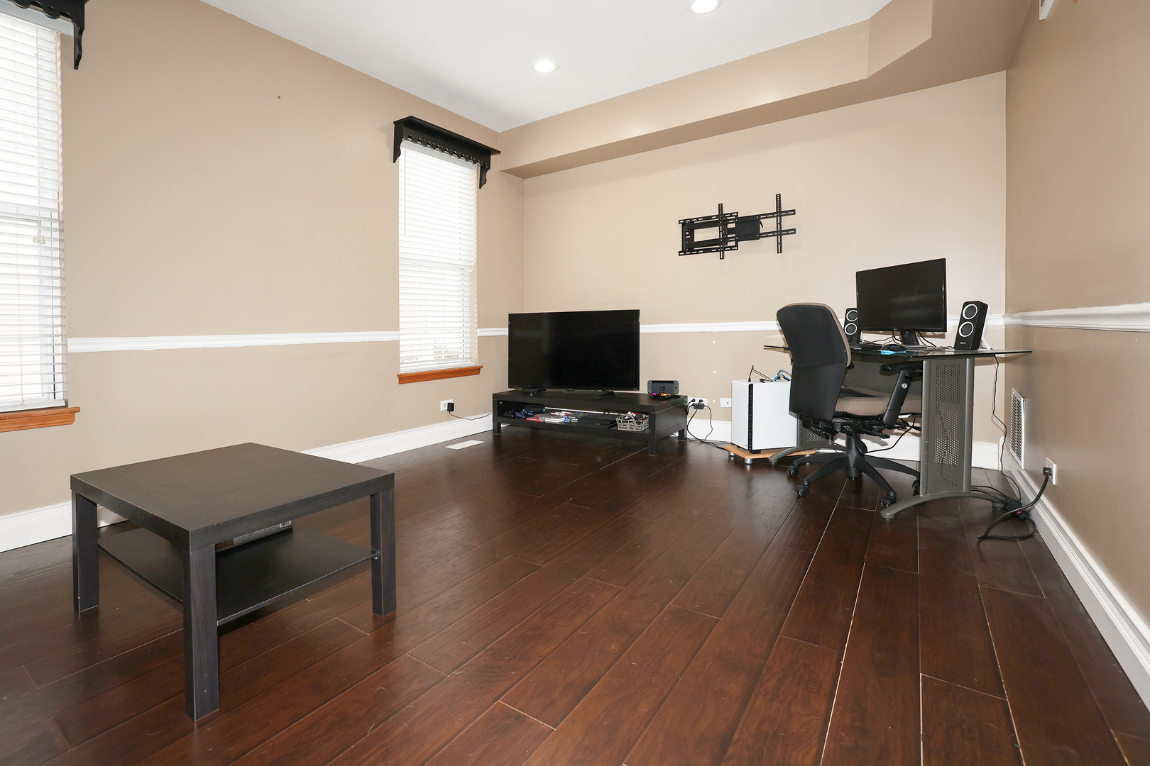 1675 Kautz Road Aurora, IL 60504 - Photo 35 of 57 a view of a workspace with furniture and wooden floor