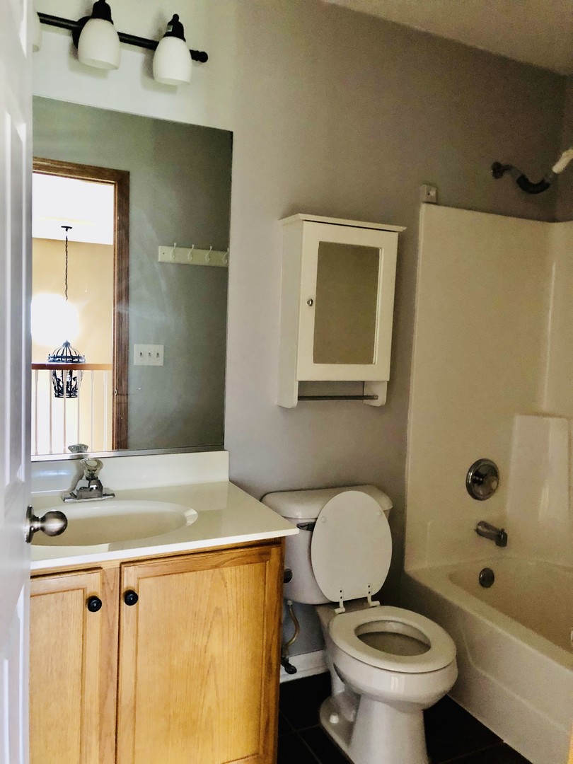 1675 Kautz Road Aurora, IL 60504 - Photo 9 of 57 a bathroom with a granite countertop toilet sink and mirror