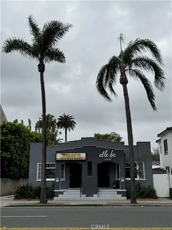 a view of a house with a palm tree