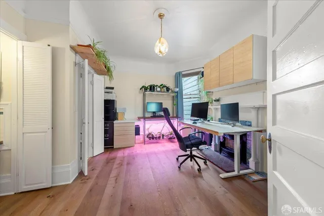 a bathroom with a sink and mirror