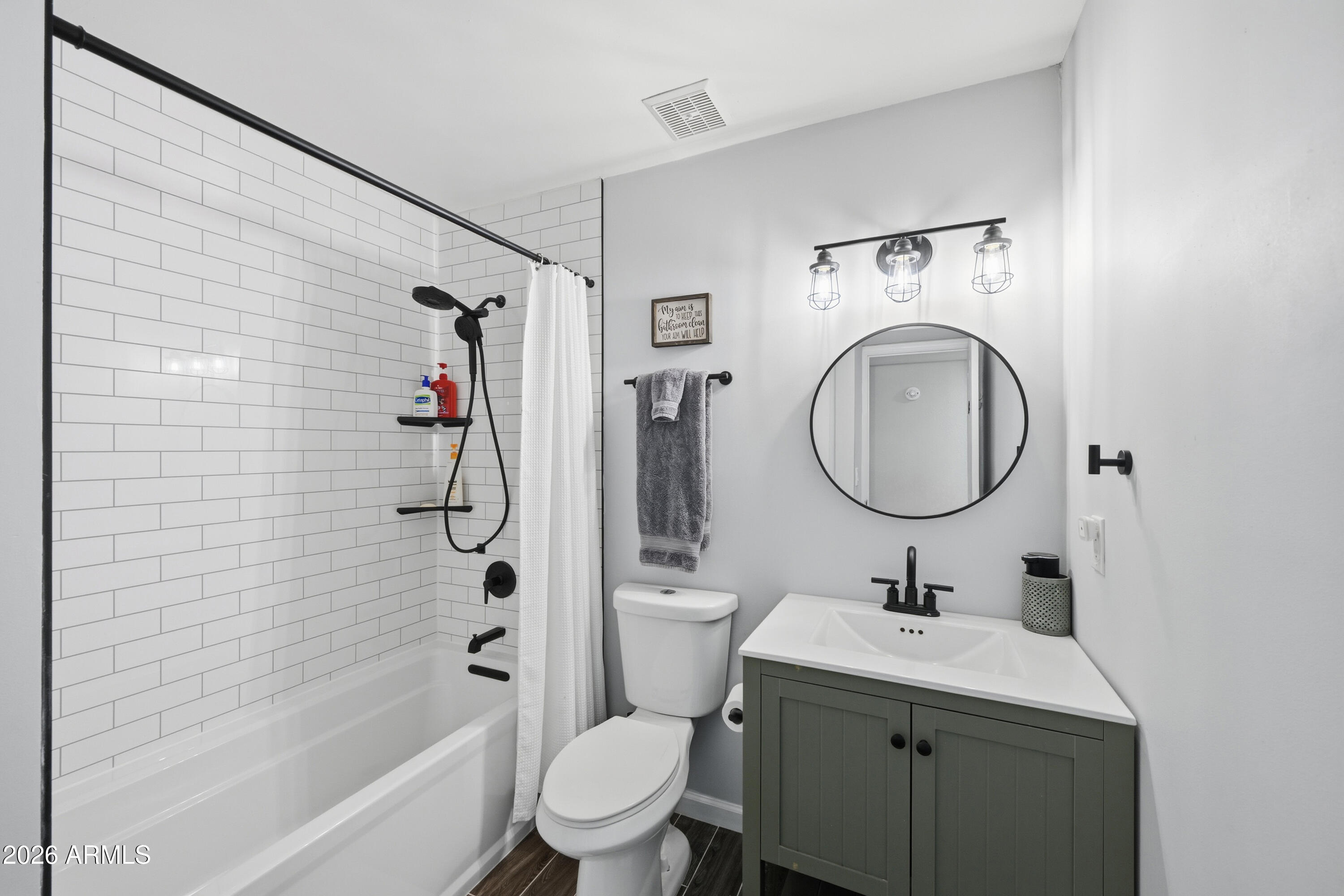 436 North Larkspur Street Gilbert, AZ 85234 - Photo 12 of 31 a bathroom with a sink toilet and shower