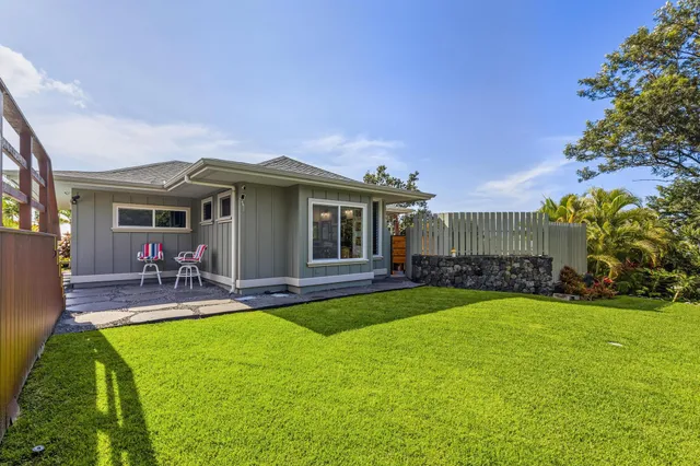 a view of a garden with a pathway