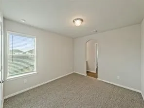 an empty room with a window