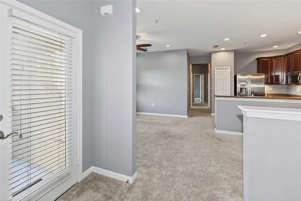 a view of a kitchen with a sink