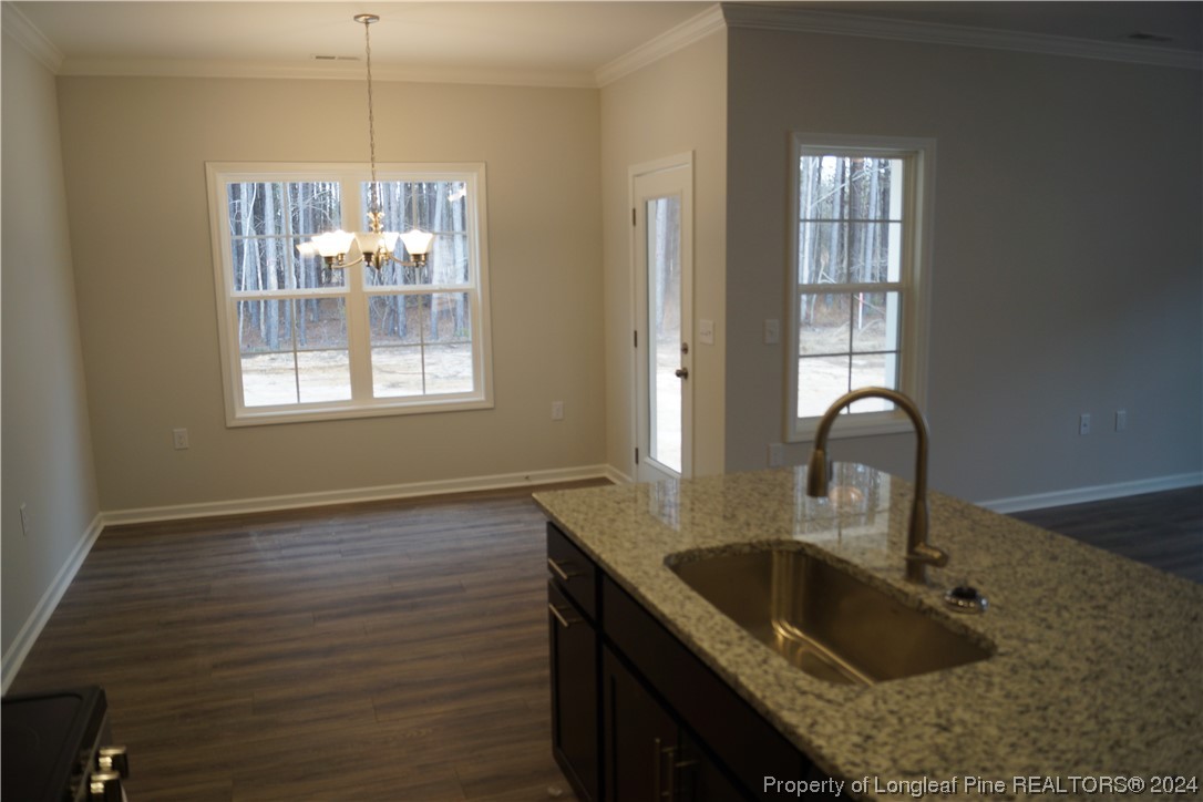 111 Knotts Berry Road Bunnlevel, NC 28323 - Photo 22 of 32 a kitchen with granite countertop a sink and a window