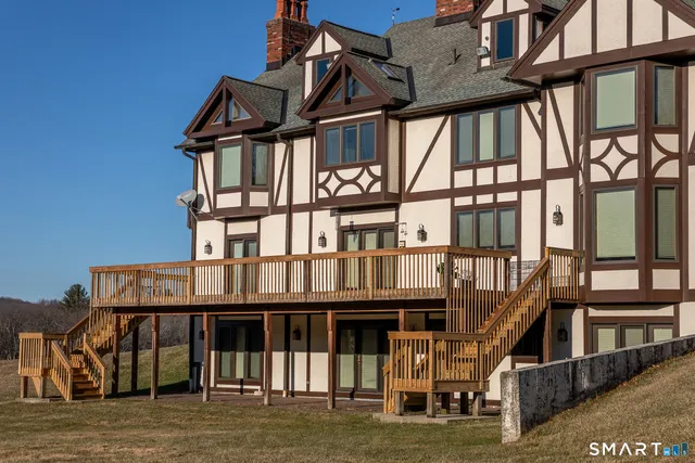 front view of a house with a ocean view