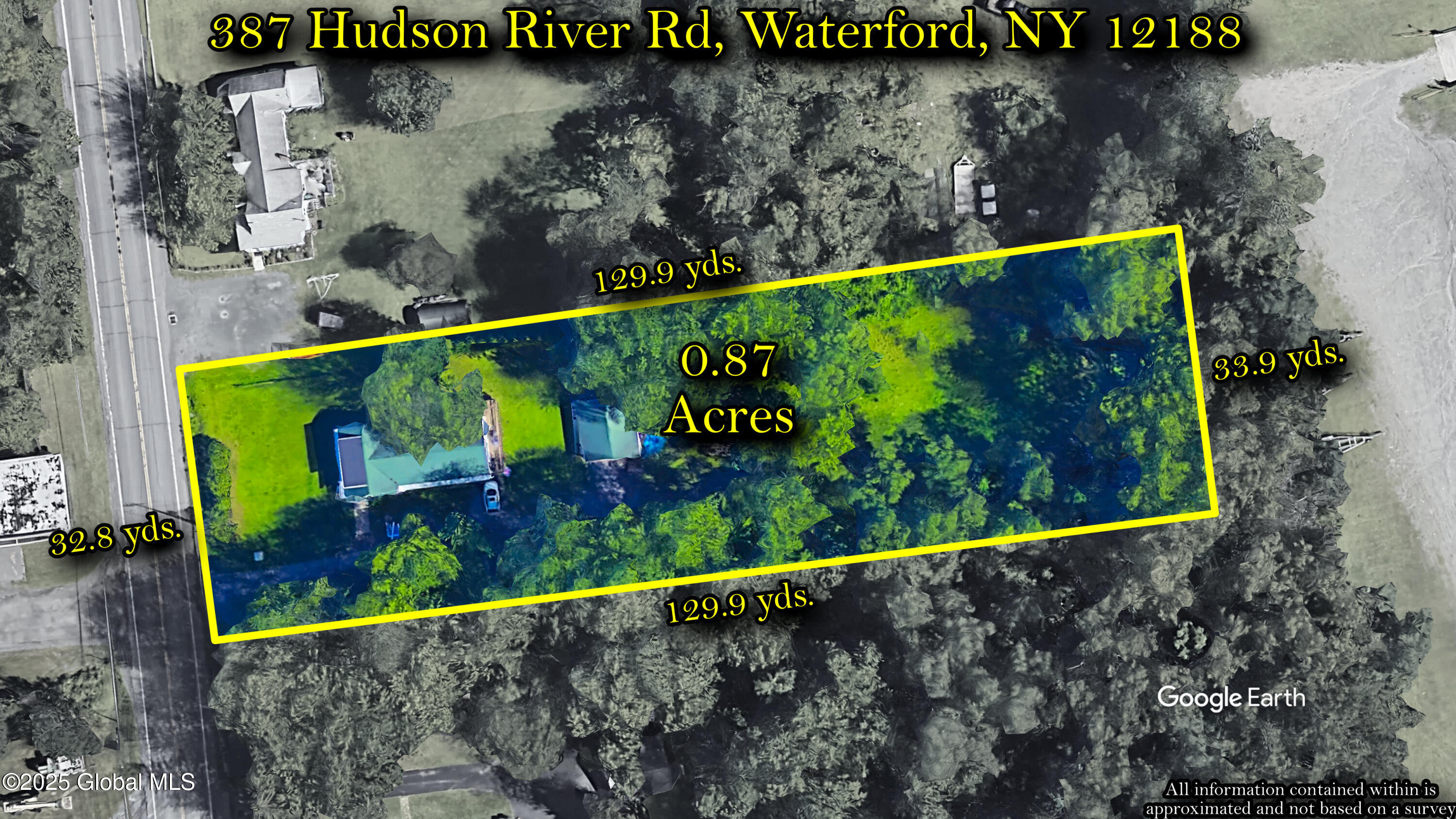 387 Hudson River Road Halfmoon, NY 12188 - Photo 40 of 43 Property Line Overlay
