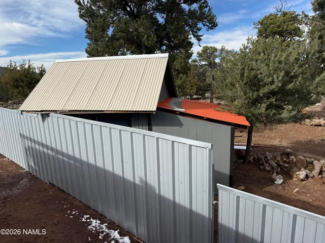 a backyard of a house