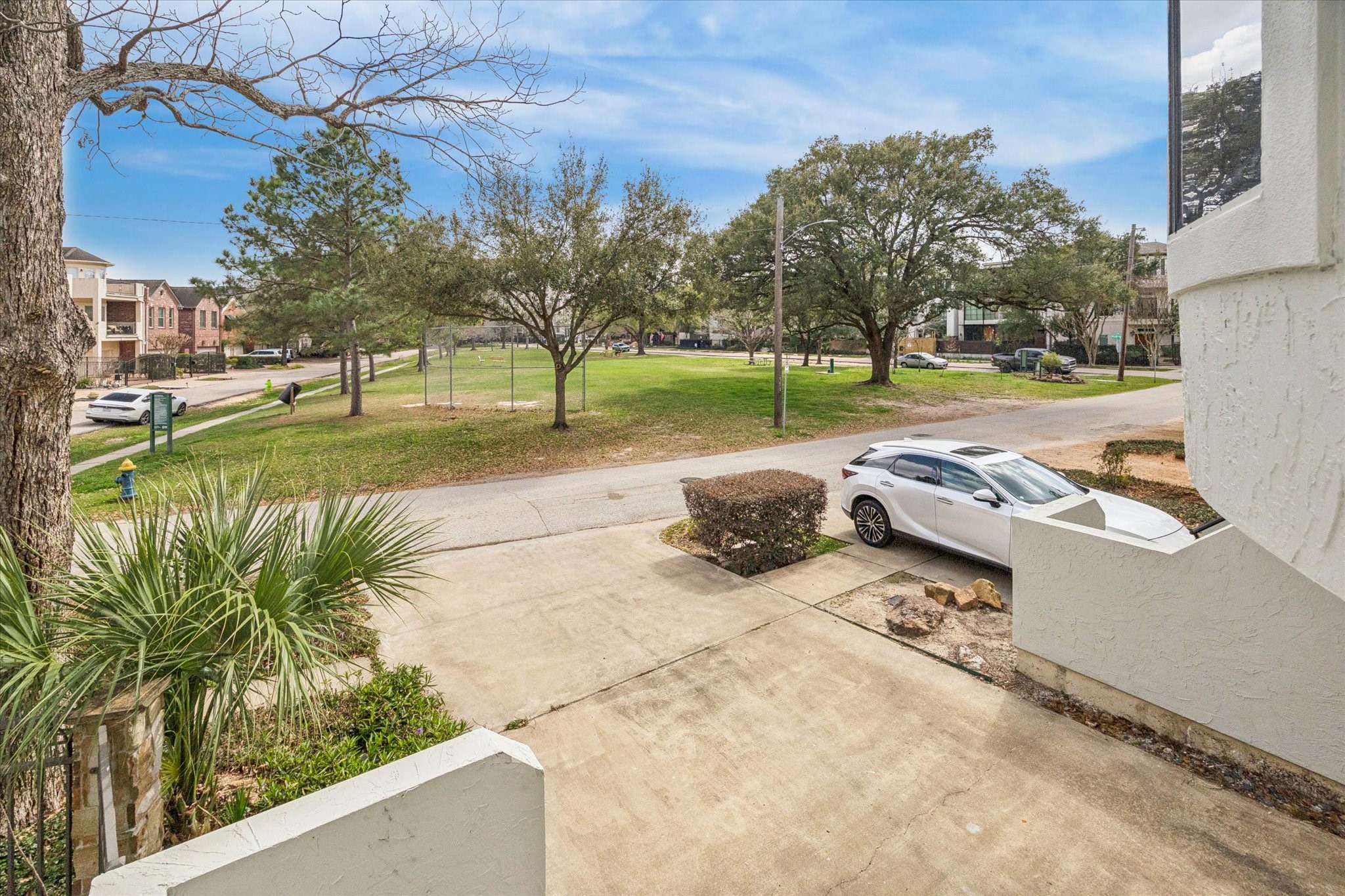 6406 Coppage Street Houston, TX 77007 - Photo 18 of 18 a view of a backyard with a garden and entertaining space
