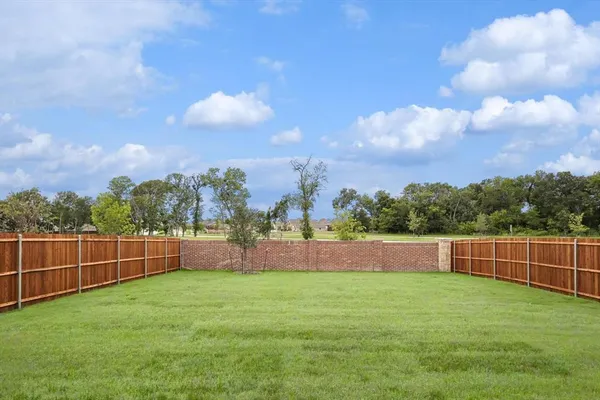 a view of yard with green space and trampoline