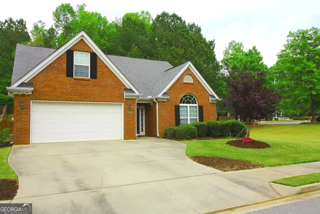 a view of a park with a slide