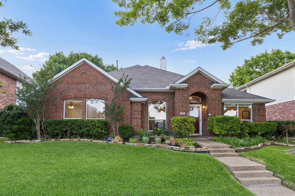 915 Rutgers Court Allen, TX 75002 - Photo 3 of 39 Beautifully lush lawn, landscaped beds and mature trees provide a lovely setting for this 4 bedroom home.