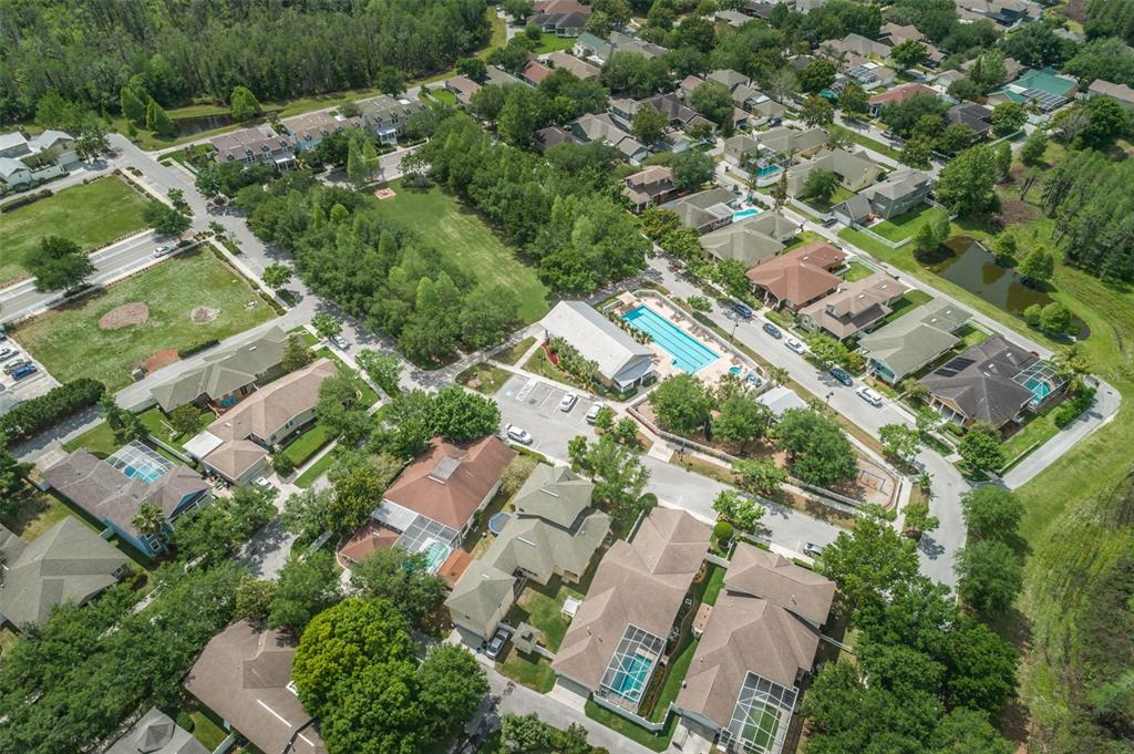 10125 Palladio Drive New Port Richey, FL 34655 - Photo 77 of 97 an aerial view of residential houses with outdoor space