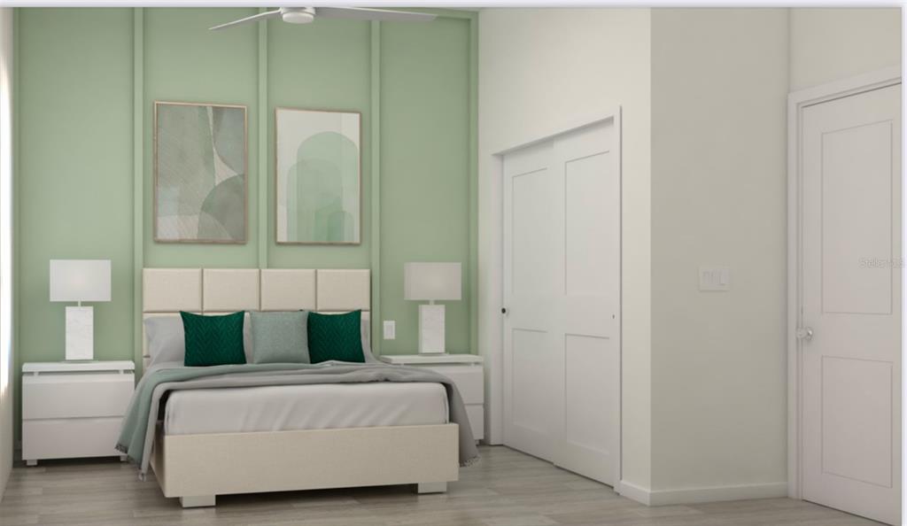4254 Enid Lane North Port, FL 34288 - Photo 11 of 24 a bedroom with a bed and a mirror
