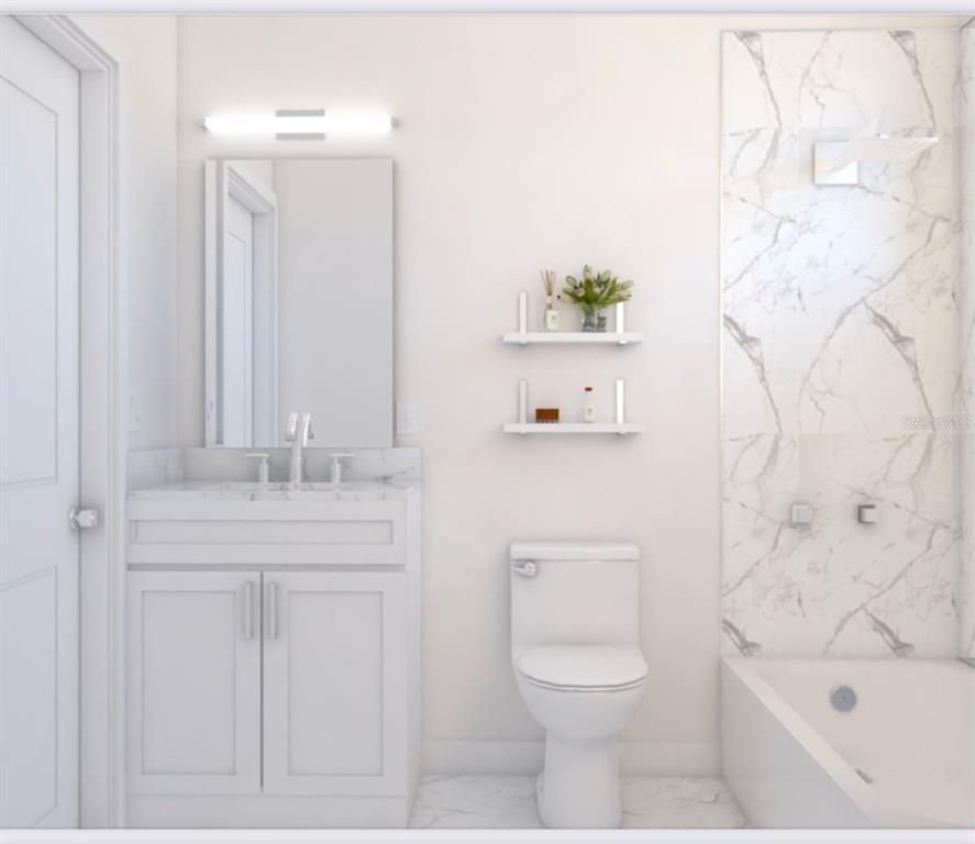 4254 Enid Lane North Port, FL 34288 - Photo 8 of 24 a bathroom with a sink toilet and shower