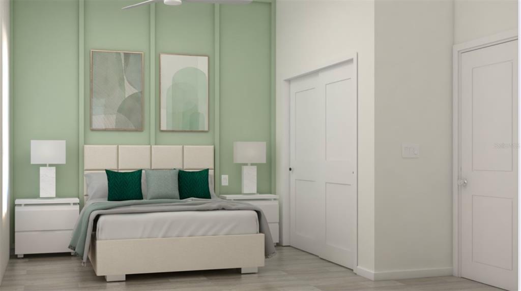 4254 Enid Lane North Port, FL 34288 - Photo 10 of 24 a bedroom with a bed and a mirror