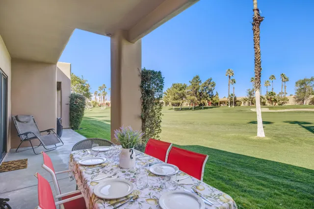 a view of a outdoor space with furniture