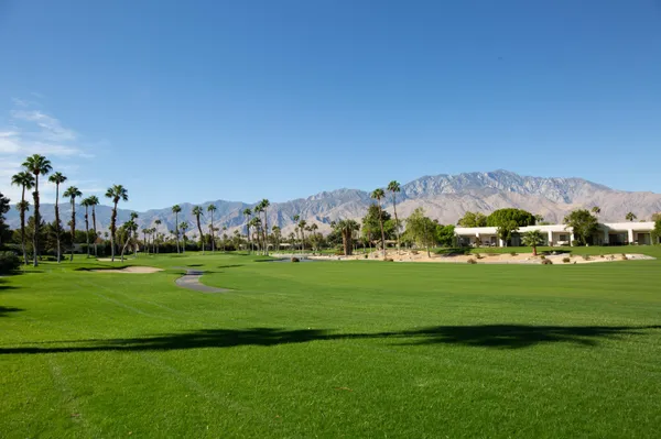 a view of a grassy field with clear sky