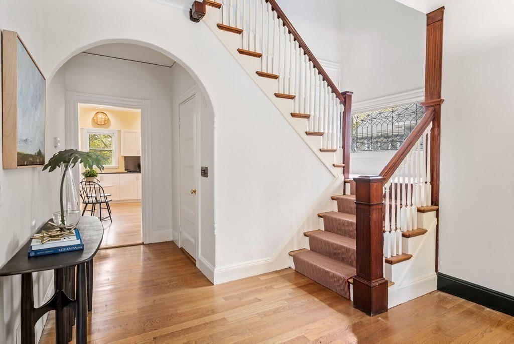 53 Oxford Road Newton, MA 02459 - Photo 5 of 32 a view of entryway and hall with wooden floor