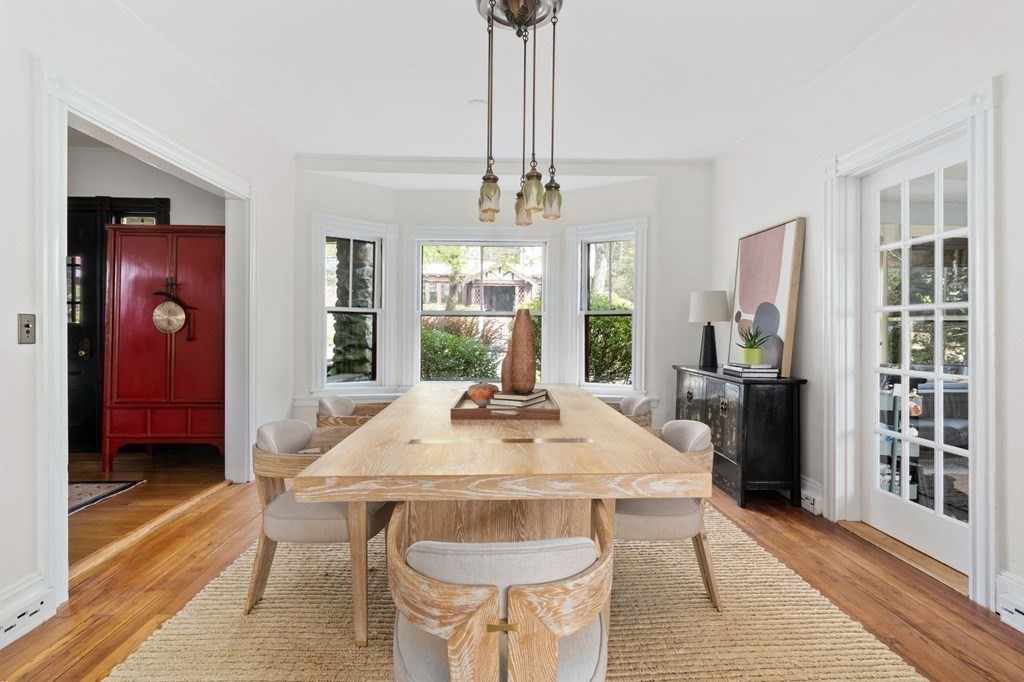 53 Oxford Road Newton, MA 02459 - Photo 7 of 32 a view of a dining room with furniture window and wooden floor