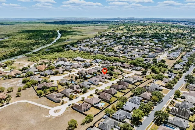 an aerial view of a city