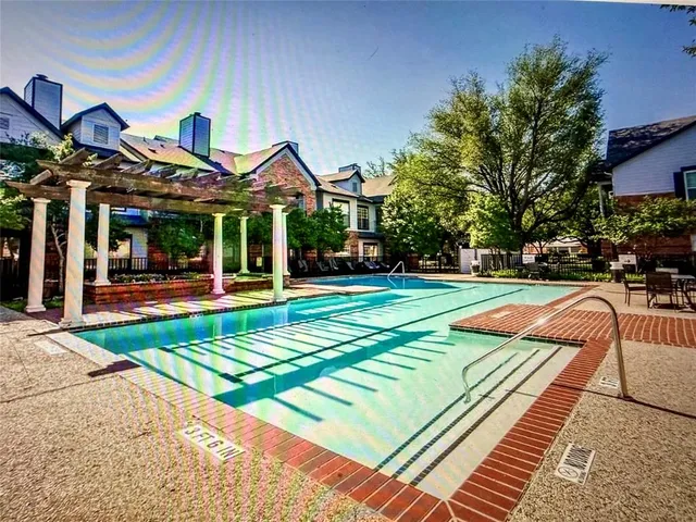 a view of an outdoor space with seating area
