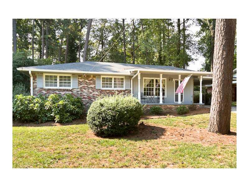 2535 Asbury Court Decatur, GA 30033 - Photo 1 of 1 Exterior Front. Brick ranch on almost half an acre with 2 year old roof- private cul de sac lot