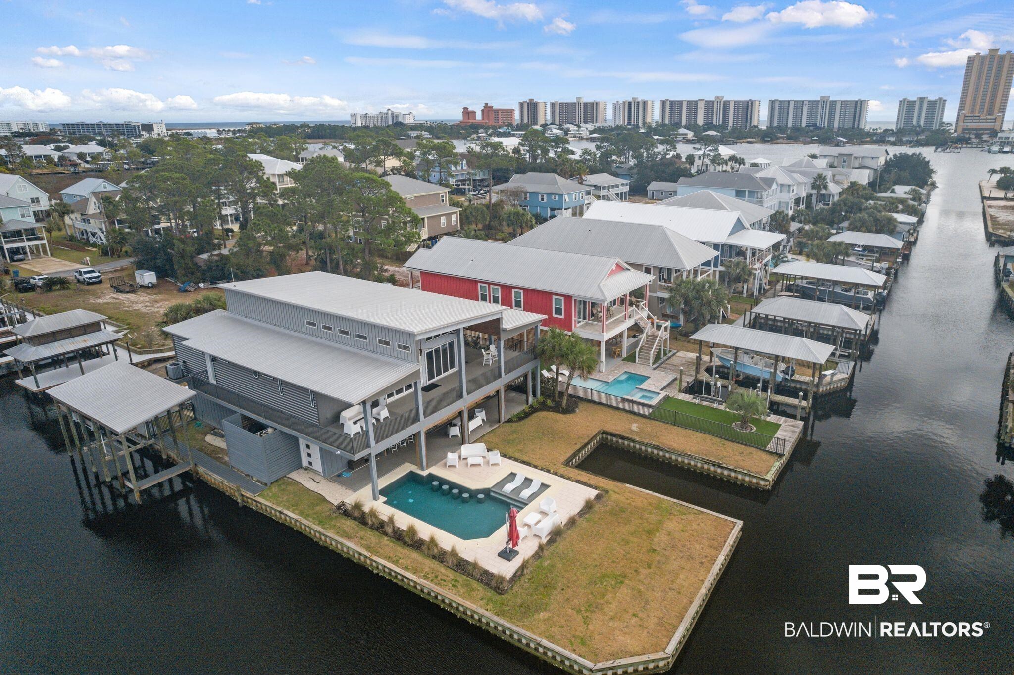 3840 Cotton Way Orange Beach, AL 36561 - Photo 68 of 75 Drone / aerial view with a water view