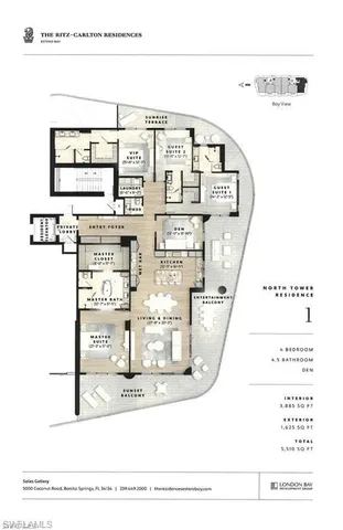 $5,600,000 | 5000 Coconut Road, Unit 801, Bonita Springs, FL 34134