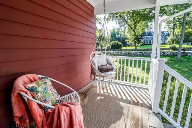 a view of a barn with a yard