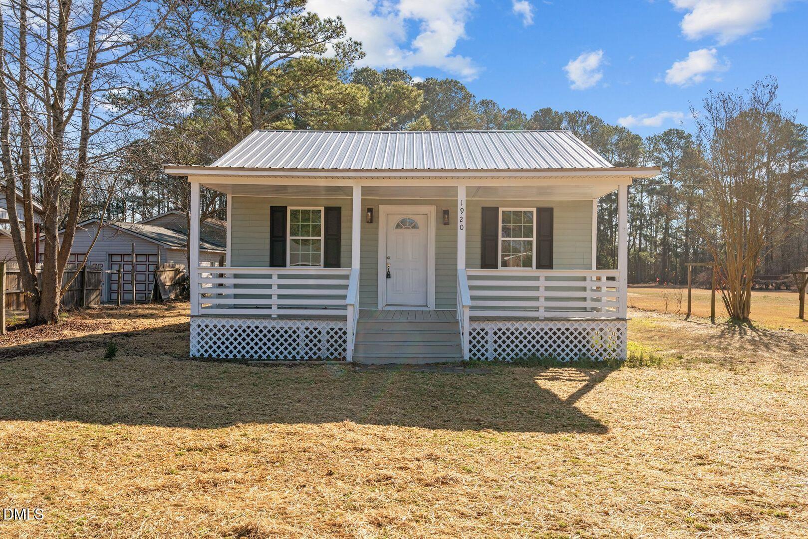 a front view of a house