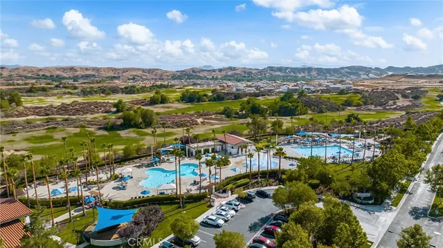 a view of a city with mountains
